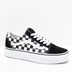 Platform checkerboard vans